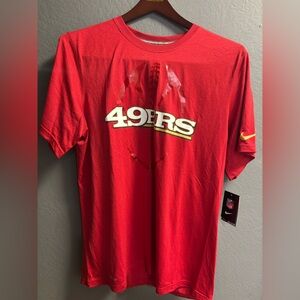 New w tags Nike NFL San Francisco 49ers Dri-Fit Red Logo T-Shirt Team Apparel